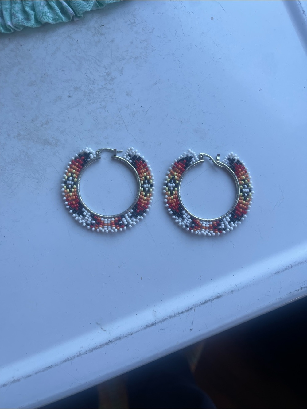 Beaded hoops